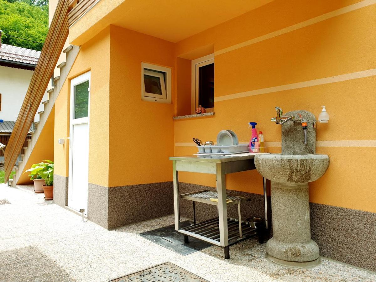 Apartment And Garden House Among The Mountains Podbrdo ภายนอก รูปภาพ